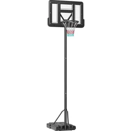 sportnow 2-in-1 Basketballständer Schwarz 230-305 cm