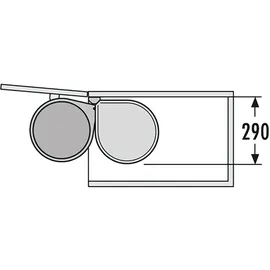 HAILO AS Mono 12 l edelstahl/schwarz