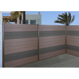 MCW Windschutz 180 x 100 cm Braun WPC 4 St.