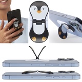 Bookchair zipgrips Pinguin 2 in 1 Handy-Griff | Aufsteller Sicherer Griff Halter für Smartphones Perfekte Selfies Ideal
