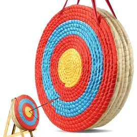 Vevor 508 mm Zielscheibe Bogenschießen, Handgefertigtes Strohbogenziel für Recurvebogen Compoundbogen oder Langbogen, Traditionelles Bogenpfeilziel für Kinder Jugend Erwachsene Bogenschießen