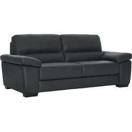 Calia Italia Couch Leder 3-Sitzer Schwarz