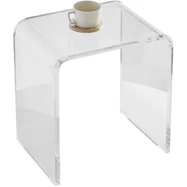Vevor Acryl-Beistelltisch 415 x 305 x 460 mm, U-förmiger Acryltisch Beistelltisch, Transparenter Couchtisch für Getränke, Essen, Snacks, Verwendet
