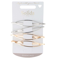 Solida Beauty Concepts GmbH Haarklemme oval, gold-silber, 4 Stück