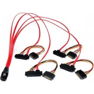 Startech Mini SAS Kabel 0,5m SFF8087 to 4x SFF8482