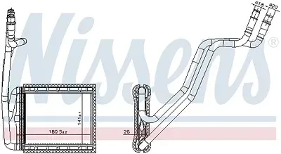 Nissens Wärmetauscher, Innenraumheizung [Hersteller-Nr. 707226] für Ford