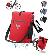 MIVELO 3in1 Fahrradtasche Rucksack Gepäckträgertasche wasserdicht mint