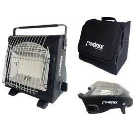 Phönix Germany Phönix Heizstrahler Gasheizung 1,7KW Keramik Camping Heizung +Tasche