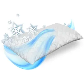 sleezzz 7 Zonen Viskoelastik-Matratze Sleezzz Smart 90 x 200 cm, Höhe 18 cm, Härtegrad H3 mit Air Memoryschaum + CloudComfort Basic Gel-Flocken Kissen 40...