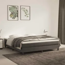 vidaXL Taschenfederkernmatratze Dunkelgrau 160 x 220 cm mittelhart