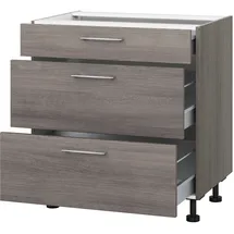 kochstation Unterschrank KOCHSTATION KS-Trea U2AS80 80 x 56 x 75 cm Grau