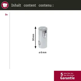 Paulmann Seilsystem Stromeinspeisung 1 Paar Chrom matt