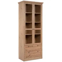 Homestyle4u Vitrine 80 x 200 x 45 cm Braun