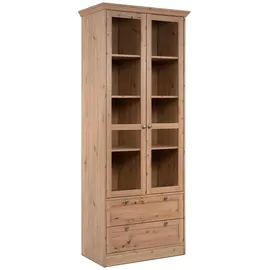 Homestyle4u Vitrine 80 x 200 x 45 cm Braun
