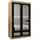 abiks möbel Schwebetürenschrank Promo 120 x 200 x 62 cm Schwarz