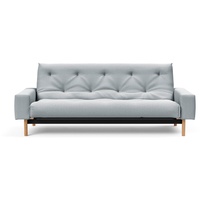 INNOVATION LIVING TM Schlafsofa MIMER hochwertige Schlaffunktion, aktuelles Design und extra Komfort, Taschenfederkernmatratze, Breite Liegefläche 140 cm grau