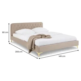 CARO-Möbel GLAMOUR 149 x 208 cm Beige