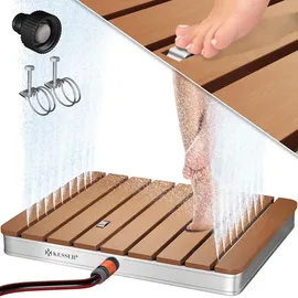 Kesser Gartendusche mit Fußrad eckig 70 x 55 cm braun 23356
