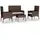 vidaXL Garten-Lounge-Set 4-tlg. braun