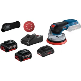 Bosch GEX 18V-125 inkl. 1x 4,0 Ah + 1x 4,0 Ah ProCORE18V + 1x 5,0 Ah Akku + Ladegerät