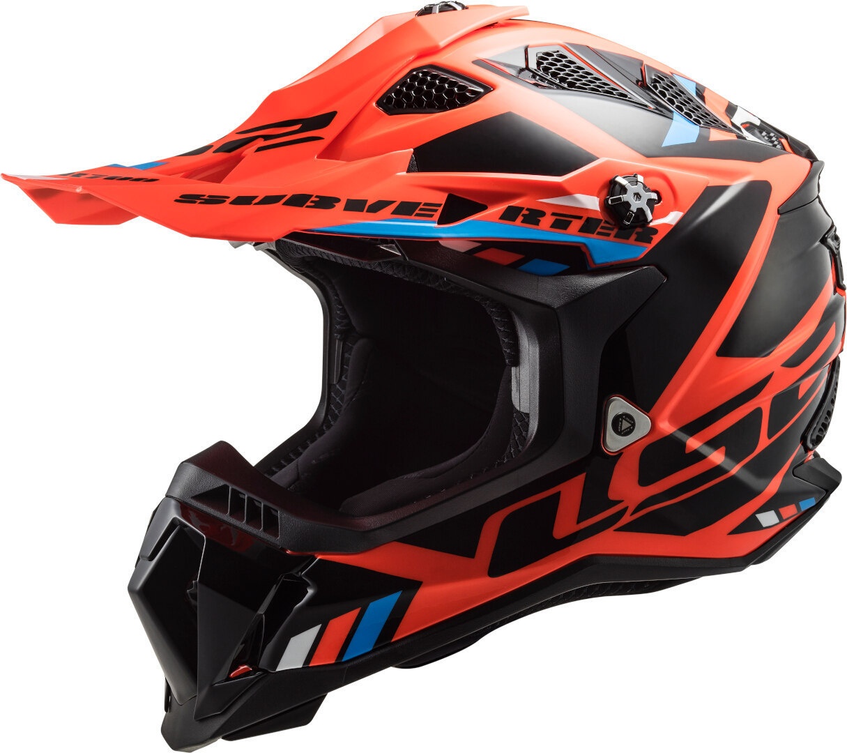 LS2 MX700 Subverter Evo II Stomp Motocross Helm, schwarz-orange, Größe 2XL für Männer