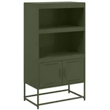 vidaXL Highboard Olivgrün 68,5x38,5x123,5 cm Stahl