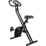 GORILLA SPORTS® Heimtrainer - klappbar, Verstellbar, 8 Widerstandsstufen, Trainingscomputer, bis 100kg, Schwarz - Ergometer, Fahrradtrainer, Hometrainer, Fitnessfahrrad, Fitnessbike für Zuhause