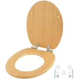 Relaxdays Toilettensitz mit Absenkautomatik Natur