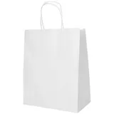 Papstar Tragetaschen, Papier 44 x 32 x 17 cm weiß mit gedrehtem Tragegriff weiss