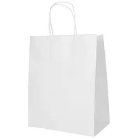 Papstar Tragetaschen, Papier 44 x 32 x 17 cm weiß mit gedrehtem Tragegriff weiss