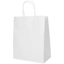 Papstar Tragetaschen, Papier 44 x 32 x 17 cm weiß mit gedrehtem Tragegriff weiss
