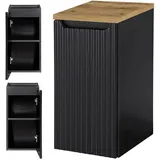 [en.casa] Unterschrank Skelbolu 30 x 60 x 40 cm Schwarz