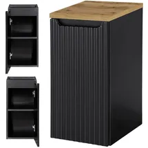 [en.casa] Unterschrank Skelbolu 30 x 60 x 40 cm Schwarz