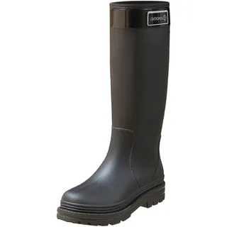 Unisex Gummistiefel Damen Herren Gummistiefel Hoch Regenstiefel Wasserdicht Rutschfest Gummi Regenstiefel Hohe Wade Gartenstiefel Chunky Sohle Festival Boot Outdoor Gummistiefel Garten Welly Walking - 40 EU
