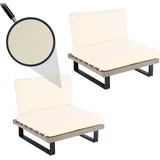 MCW Lounge-Sessel H54 2er-Set grau cremeweiß