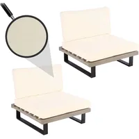MCW Lounge-Sessel H54 2er-Set grau cremeweiß