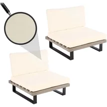 MCW Lounge-Sessel H54 2er-Set grau cremeweiß