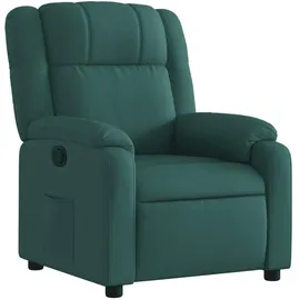 vidaXL Relaxsessel Dunkelgrün Stoff 95 x 99 x 95 cm Grün mit Liegeposition