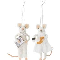 Peo Christbaumschmuck Mäuschen weiß 2 St.