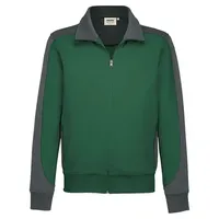 Hakro Sweatjacke Contrast Performance 477-72 tanne