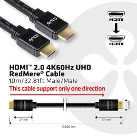 Club 3D HDMI-Kabel CAC-2313 10 m Schwarz