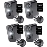 WLAN WIFI IP NETZWERK CAMERA Outdoor AUßEN ÜBERWACHUNGSKAMERA Wasserdicht 4PCS mit 32&64GB - Schwarz