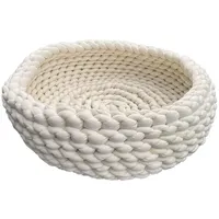 Aumüller Katzenkorb Grobstrick - Kuschelhöhle für Katzen, Beige