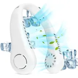 Amxcnoy Tragbarer Nackenventilator Ohne Rotorblätter Mit 3 Geschwindigkeitsstufen, Integriertem 2600-mah-akku, Usb-aufladbar, Ideal Für Büro, Zuhause, Reisen Und Outdoor-aktivitäten