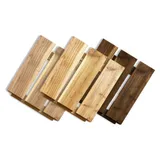 Holzfliese Balkon - Balkonfliese aus Lärche, imprägniert – gefräste und rutschfeste Oberfläche – Fliesen für Innen- und Außenbereiche