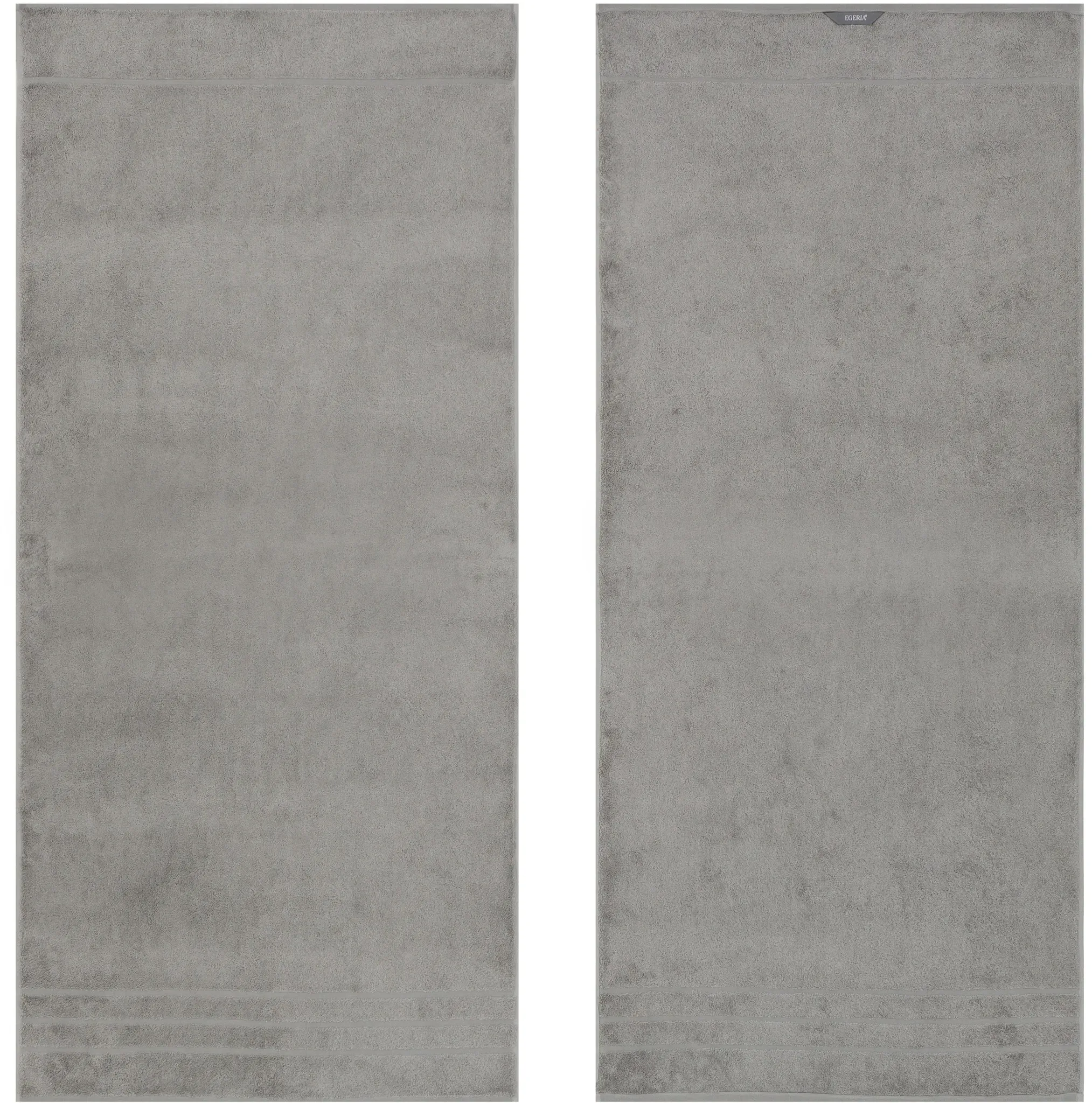 Egeria Badetuch »Prestige«, (1 St., Badetuch 75 x 160 cm), Uni Programm mit Streifenbordüre, SUPIMA Baumwolle Egeria grau B/L: 75 cm x 160 cm