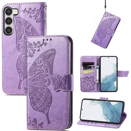 König Design Hülle Handy Schutz für Samsung Galaxy S23 Plus Ultra Case Cover Tasche Wallet (Galaxy S23+), Smartphone Hülle, Violett
