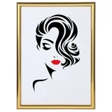 Ideal Trend Classic Leichter Kunststoffbilderrahmen mit Acrylglas Schutz ohne Kompromisse BD: Farbe: Gold | Format: 30x42 DIN A3