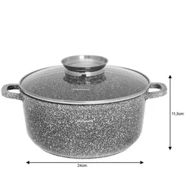 Klausberg Topf mit Marmorbeschichtung 3,3l 22cm KB7521