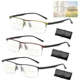 Sovtay Outfany Intellireader, Outfany Lesebrille, Outfany Intelli Lesebrille, Progressive Fern- Und Nah-Lesebrille Aus Titan, Progressive Lesebrille Für Frauen Und Männer (2.0x,3Colour) - 2.0x